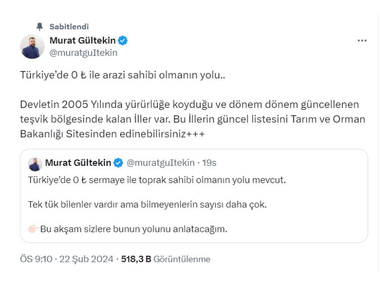 Türkiye'de bedavaya arazi sahibi olabilirsiniz: Yatırım uzmanı kimsenin bilmediği sırrı açıkladı! Püf noktayı öğrenen herkesin tapusu olacak 10